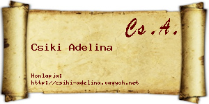Csiki Adelina névjegykártya